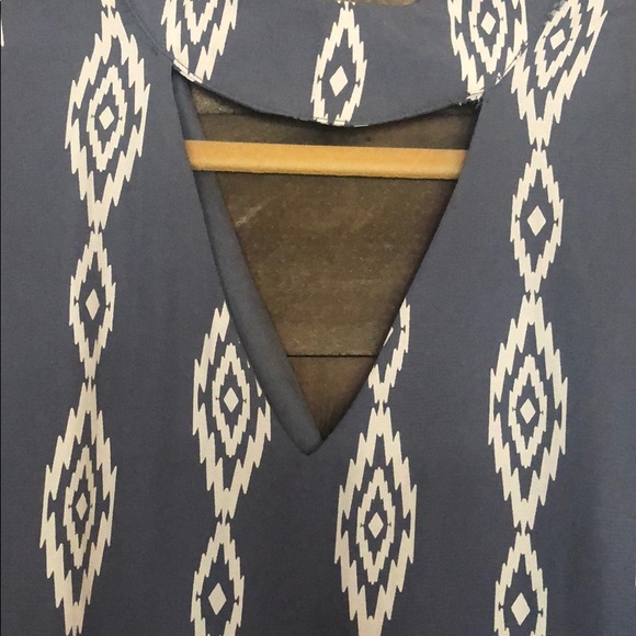 Flowy Gray/Tan Ikat print Tunic/Dress - Med - Picture 2 of 5